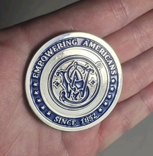 Smith And Wesson Challenge Coin Rare Collectors Challenge Coin Military Silver picture