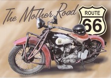 Modern Chrome Postcard Route 66 US Mother Road Motorcycle picture