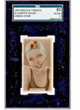 Lana Turner Graded  80% Cinama Stars Cigarette Card  3.5 x 5.5