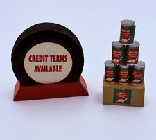 Vintage Sinclair Miniature Oil Can Display Credit Terms Tire Sign Petroliana picture