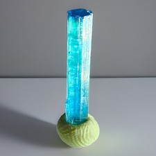 Rare Blue Cap Colorful Tourmaline Crystal Natural Raw Rough Specimen Cluster Gem picture