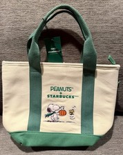 Starbucks x Peanuts Snoopy Mini Tote Bag AUTHENTIC 🧡💫 picture