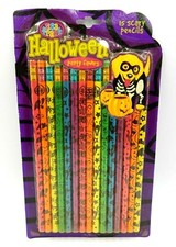 VINTAGE LISA FRANK HALLOWEEN PARTY FAVORS PACK OF 15 SCARY HALLOWEEN PENCILS picture