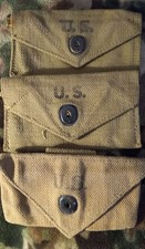 WWll U.S. Army Original 1942 Unit Marked First Aid Pouches-B.A.B. CO-Bearse Co picture