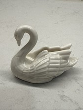 Vintage Lenox Porcelain Swan Place Card Holder/Cake Topper White picture