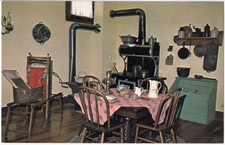 Vintage Hinckley Fire Museum MN Kitchen Interior Chrome Unposted Postcard picture