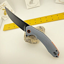Trailing Point Folder Knife Great For Filleting G10 Grip Profile Handel Flick Op picture