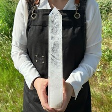 3.3LB Natural Clear Quartz Obelisk Crystal Wand Point Healing G8095 picture