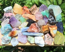 2 lb Crafters Collection Mixed Stones - Natural Raw Crystal Assortment Bulk Lot picture