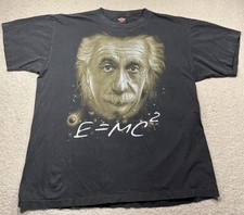Vintage 90s Albert Einstein Shirt Single Stitch Rock Eagle E=MC2 Graphic Tee XXL picture
