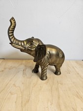 Vintage Solid Brass Elephant Figurine Statue 6
