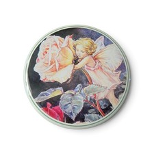 Vintage 1992 Tin Fairy With Rose Elite Gift Box 2.5” picture