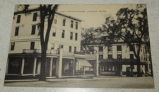1941 -Lincoln House Hotel & Filling Station- Postcard -Lincoln, Maine -Awesome picture