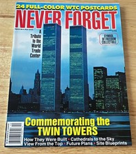 Never Forget World Trade Center Twin Towers 24 Full - Color Postcard Book 2002 picture