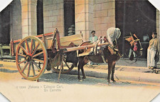 Havana Cuba~Habana Tobacco Cart, Un Carretón~1900s Rotograph Photo POSTCARD picture