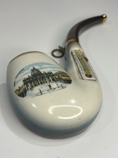Vintage Rare Scar Pipe Shaped  MCM Ceramic Thermometer Wall Decor Made in Italy picture
