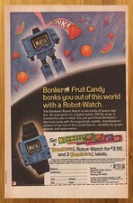 1986 Bonkers Candy Robot Watch Print Ad/Poster Transformers 80s Kid Toy Pop Art picture