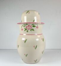 Vintage 1985 Ceramic Teleflora Bedside Carafe w/Water Cup Tumble-Up Tulip design picture