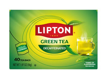 Lipton Green Tea, Decaffeinated, Tea Bags 40 Count Box picture