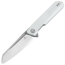 Bestechman Dundee Linerlock White G10 Folding D2 Steel Sheepsfoot Knife MK09C picture