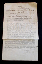 1902 Deed Choctaw Oklahoma Western Railroad Company Kansas Public Notary Vintage picture