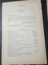 1874 train document LITTLESTOWN RAILROAD Hanover York County Pennsylvania report picture