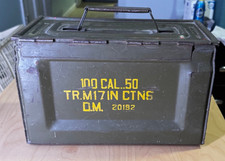 WWII US Military Burrowes M2 .50 Cal Ammo Can Steel Ammunition Box Original picture