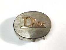 Vintage Christian Dior Miss Dior Solid Perfume Compact Silver Gold Tone HTF picture