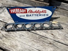 Vintage Original Eveready Flashlight Store Display Rack METAL SIGN ADVERTISING ￼ picture