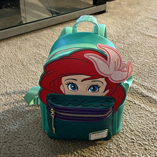 Loungefly Disney Princess Ariel Cosplay Mini Backpack Teal/Red/Purple 2026 picture