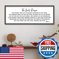 Srszhiyue Christian The Lords Our Father Prayer Wall Decor 40 X 15 Bible Verse picture