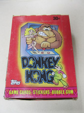 1982 Topps Donkey Kong Wax Box Game Cards 36 Factory Sealed Packs Mario Jumpman picture