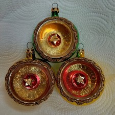 Vintage Kaleidoscope West German Christmas Ornaments 3