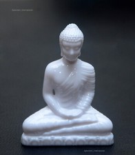 Large Resin White Buddha Statue Figurine Car Dashboard & Home Room Office Décor picture