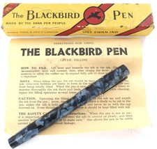 c1940s Blackbird 14ct Nib Self Filling Fountain Pen, Box & Directions. #5242 picture