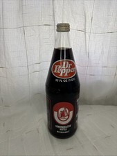 1976 University Of Oklahoma Sooners DR PEPPER  Commemorative Bottle 32 Oz Sealed picture