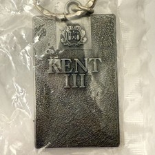 Rare New Vintage 70s Kent III Pewter Advertising Keychain - Still In Original picture