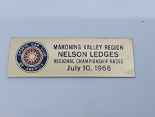 1966 Nelson Ledges Mahoning Valley Championship Races Dash Emblem Plaque SCCA picture