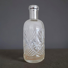 Vintage Houbigant Paris Perfume Bottle Cut Glass 16cm Stamped Base 1950s French picture