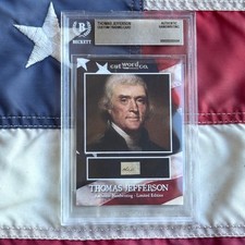 Thomas Jefferson Handwritten Word Cut from Autograph Letter Signed Beckett BAS picture