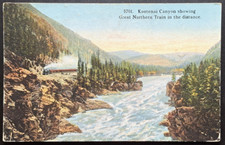 Kootenai Canyon Great Northern Train Idaho Montana 1913 Robbins Co Postcard picture