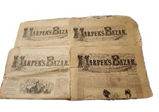 Antique Harper's Bazar Newspaper  Jul 1870, Nov 1867, Feb 1879, July 1870 As Is picture