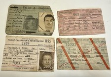 VTG 1950s Private Detective Badge & Chauffeur License Photo ID Card Miami Florid picture