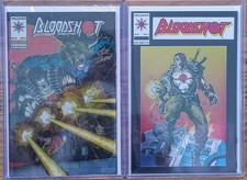 VALIANT CRAZY RARE LOT  Bloodshot #1 Signed by BWS & #0 VVSS Cover Error - 1993 picture
