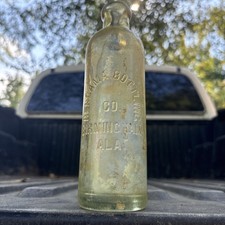 Antique ALABAMA BOTTLING CO Birmingham AL Hutchinson Soda Bottle Eagle Logo 1890 picture