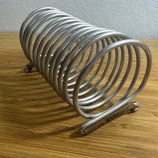 Vintage MCM Chrome Coil Letter Holder Desk Sorter Retro Wire Rack Spiral picture
