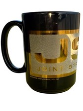 Black Lockheed Martin JSF Joint Striker Fighter Coffee Cup Mug Spellout Vintage picture