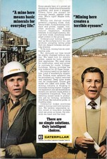 Caterpillar Vintage Magazine Ad Mining Industry Environmental 1980 Print picture