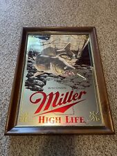 RARE Miller High Life Sportsman Series Bar Mirror Walleye picture