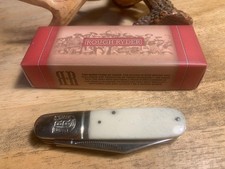 Rough Ryder White Smooth Bone Two Blade Barlow 3 3/8